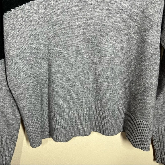 Anthropologie Womens Lorena Color Block Gray Black Turtleneck Sweater Size XS - Picture 4 of 9